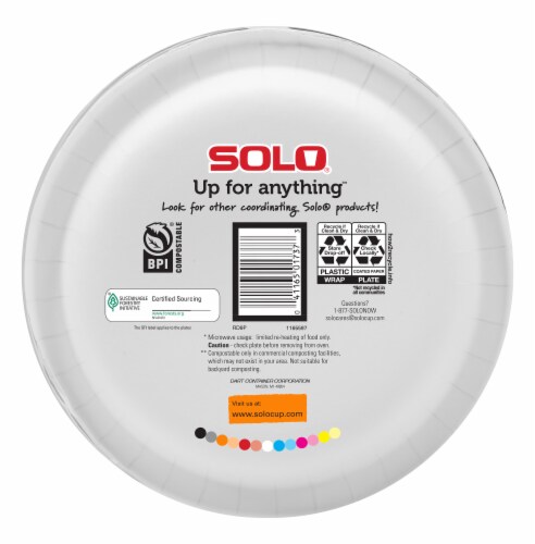 Solo® Heavy Duty Paper Plates Perspective: left