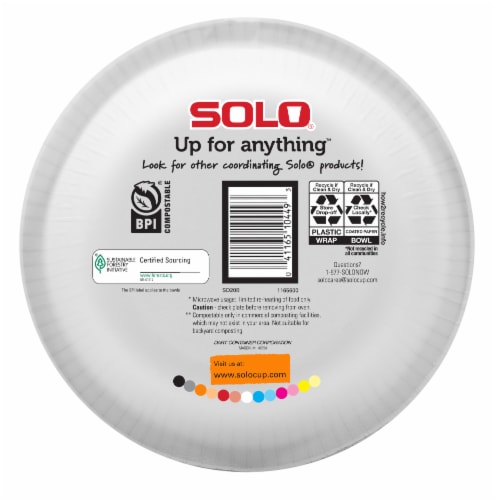 Solo® Heavy Duty Paper Bowl Perspective: left