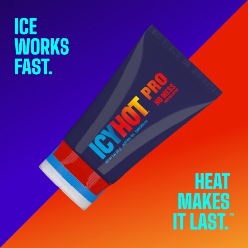 Icy Hot Pro No-Mess Pain Relief Camphor and Menthol Cream Perspective: left