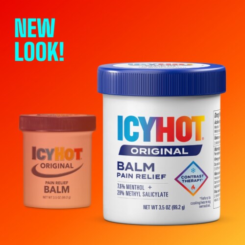 Icy Hot Original Pain Relieving Methyl Salicylate and Menthol Balm Perspective: left