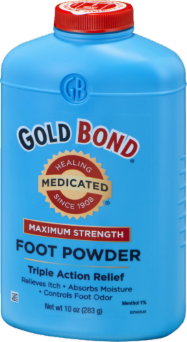 Gold Bond Medicated Maximum Strength Foot Powder Perspective: left