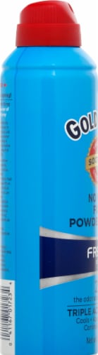 Gold Bond No Mess Foot Powder Spray Fresh Scent 2x Odor Absorbing Power Perspective: left
