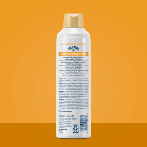 Gold Bond® No Mess Clear Invisible Body Powder Spray Perspective: left