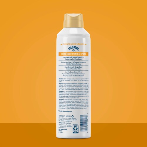 Gold Bond® No Mess Clear Invisible Body Powder Spray Perspective: left