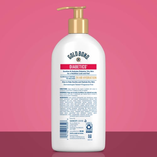 Gold Bond® Diabetics' Dry Skin Relief Body Lotion With Aloe Perspective: left