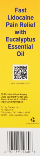 Aspercreme® Max Strength Lidocaine Pain Relief Cream Perspective: left