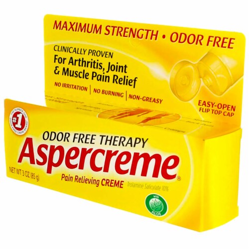 Aspercreme Odor Free Therapy Pain Relieving Creme with Aloe Perspective: left