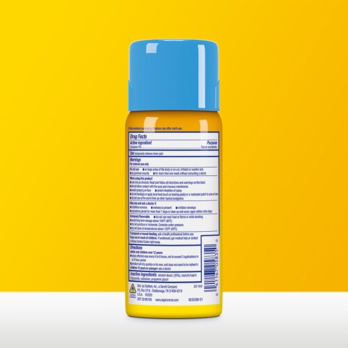 Aspercreme Lidocaine Pain Relief Odor Free Dry Spray Perspective: left