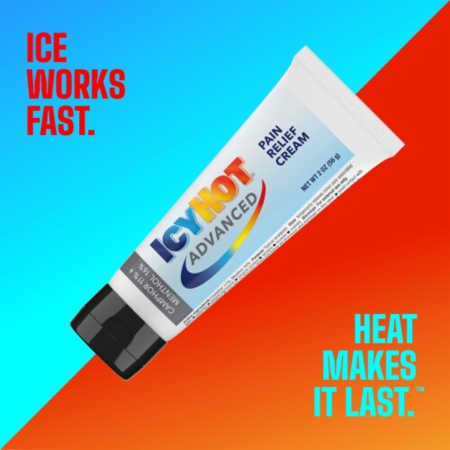 Icy Hot Advanced Relief Pain Relief Camphor and Menthol Cream Perspective: left