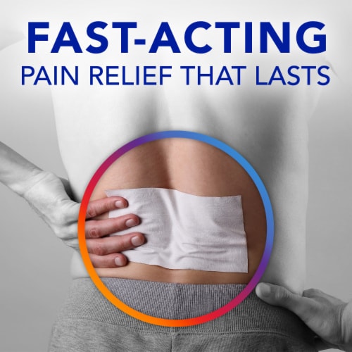 Icy Hot Original Pain Relief Patch Variety Pack 5% Menthol Fabric Patches with 5 Medium and 5 Large Perspective: left