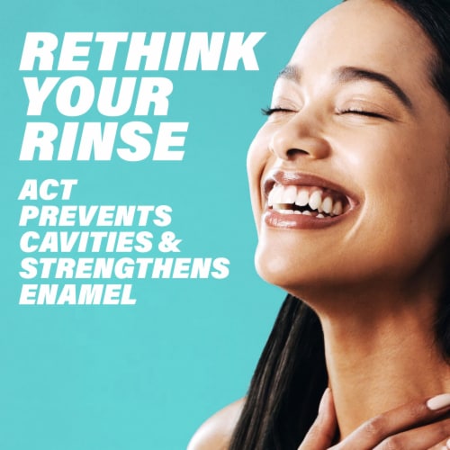 ACT Anticavity With Zero Alcohol Mint Fluoride Mouthwash Perspective: left