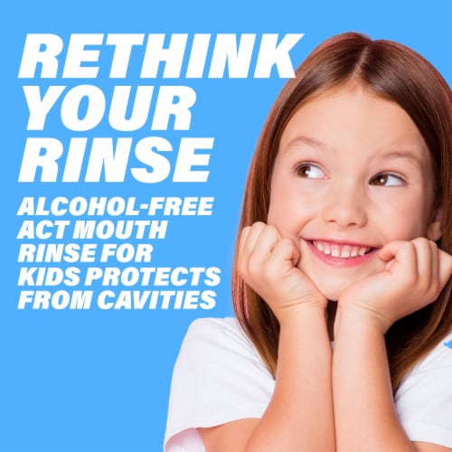 ACT Anticavity Fluoride Mouthwash for Kids Sugar & Alcohol Free Pineapple Punch Flavor Perspective: left