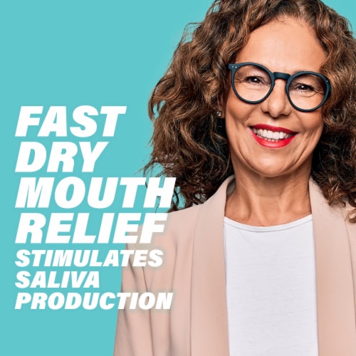 ACT Dry Mouth Soothing Mint Moisturizing Gum Perspective: left