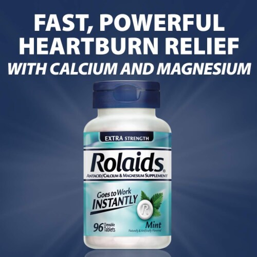 Rolaids Extra Strength Mint Antacid Tablets Perspective: left