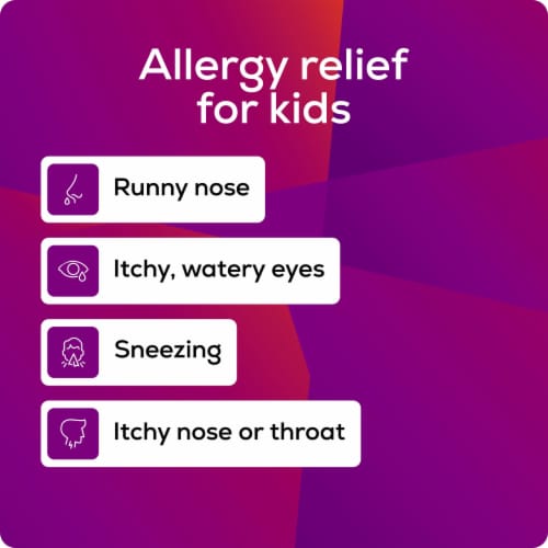 Allegra Children's 12-Hour Non-Drowsy Allergy Relief Antihistamine Liquid Berry Flavor Perspective: left