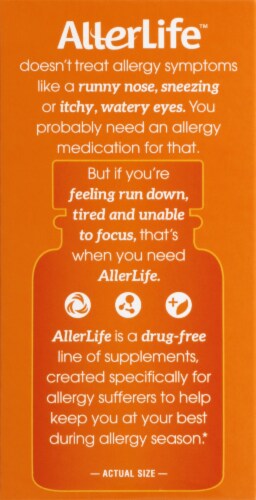 AllerLife Energize Daily Wellness Allergy Support Dietary Supplement Capsules 20 Count Perspective: left