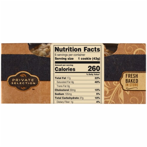 Private Selection® Gourmet White Chocolate Macadamia Nut Cookies Perspective: left