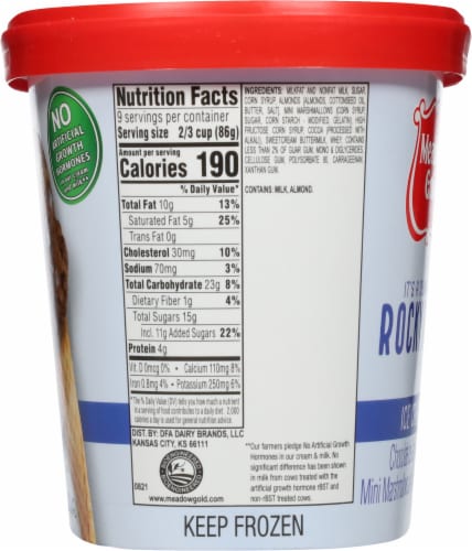Meadow Gold® Rocky Road Ice Cream Tub Perspective: left