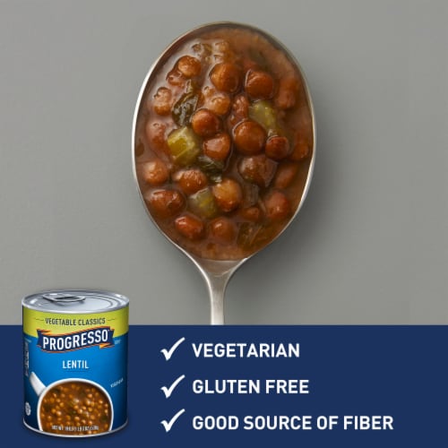 Progresso Vegetable Classics Lentil Canned Soup Perspective: left