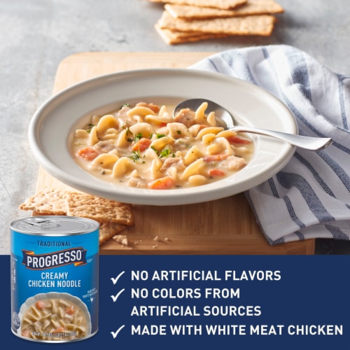 Progresso Traditional Creamy Chicken Noodle Soup Perspective: left