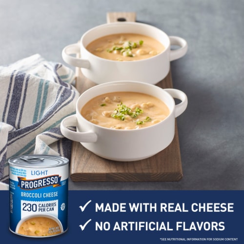 Progresso Light Broccoli Cheese Canned Soup Perspective: left