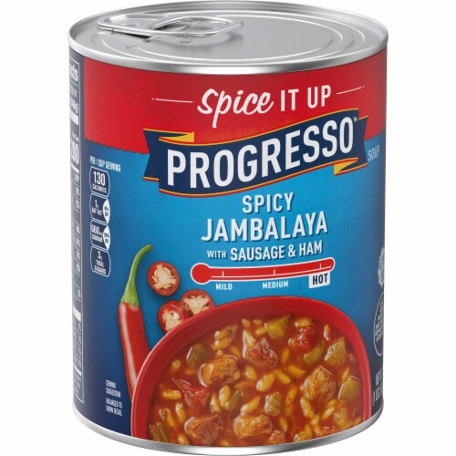 Progresso™ Spicy Jambalaya Soup with Sausage & Ham Perspective: left