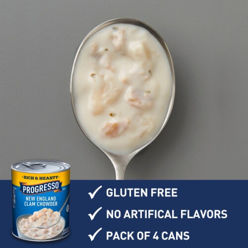 Progresso™ Rich & Hearty Gluten Free New England Clam Chowder Canned Soup Perspective: left