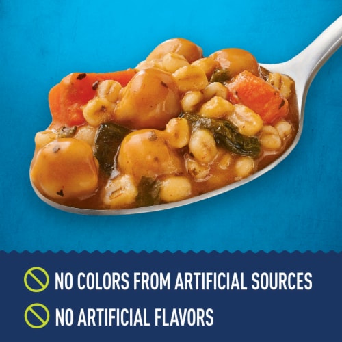 Progresso Protein Hearty Grain Vegetable Vegetarian Canned Soup Perspective: left