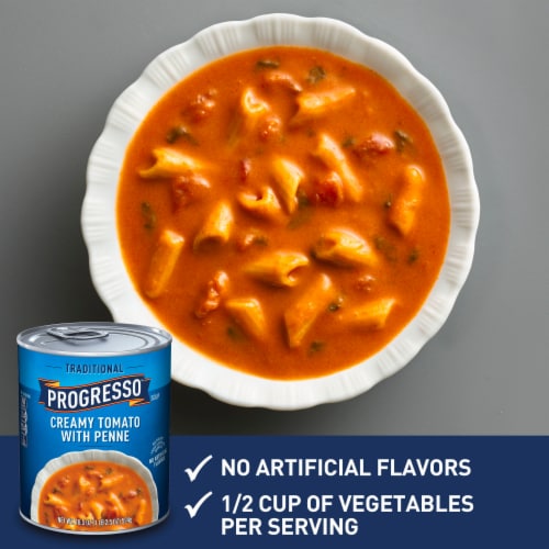 Progresso Traditional Creamy Tomato with Penne Soup Perspective: left