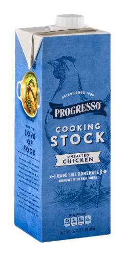Progresso Unsalted Chicken Stock Perspective: left