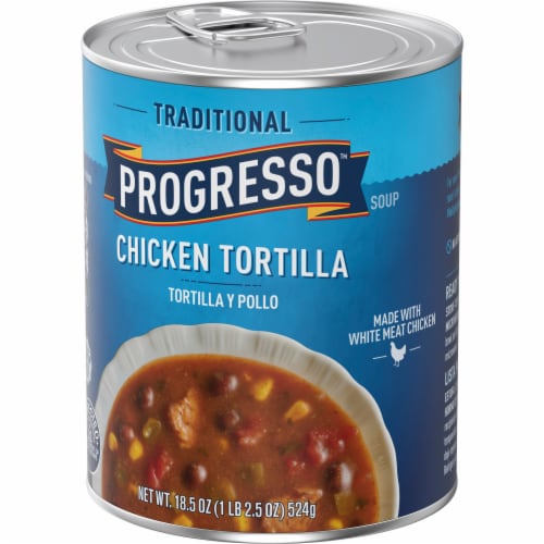 Progresso Traditional Chicken Tortilla Canned Soup Perspective: left