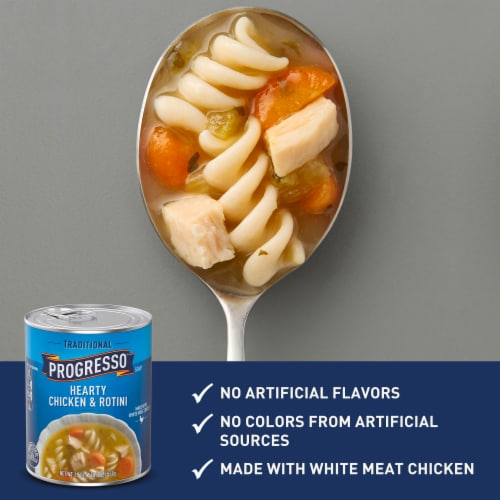 Progresso Traditional Hearty Chicken & Rotini Canned Soup Perspective: left