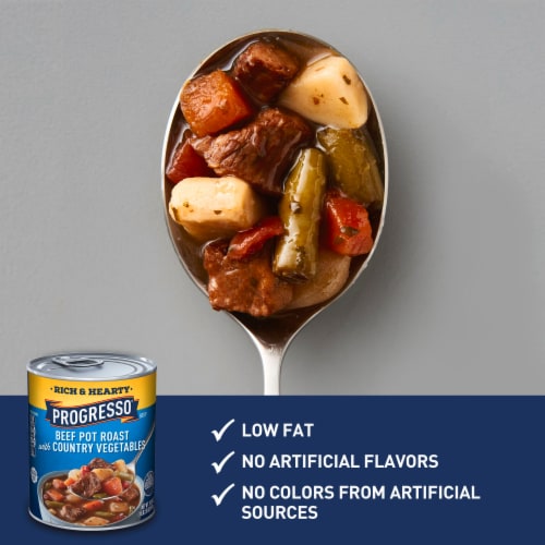 Progresso™ Rich & Hearty Gluten Free Beef Pot Roast with Country Vegetables Canned Soup Perspective: left