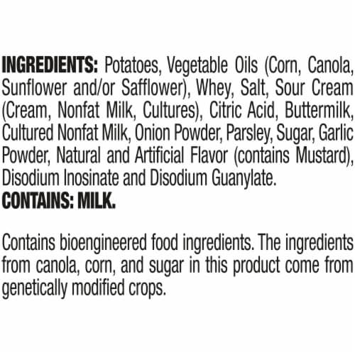 Jays® Potato Chips, Ridges Sour Cream and Onion, 1.25 Oz Snack Bag Perspective: left