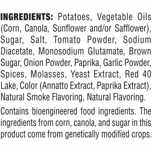 Jays® Ridges Potato Chips, Smoky BBQ, 10 Oz Bag Perspective: left