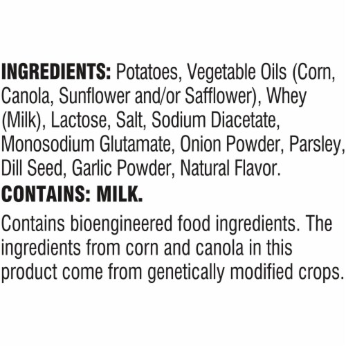 Krunchers!® Kettle Cooked Potato Chips, Kosher Dill Flavored Chips, 8 Oz Bag Perspective: left