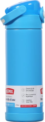 Thermos® FUNtainer® Bottle with Straw - Denim Blue Perspective: left