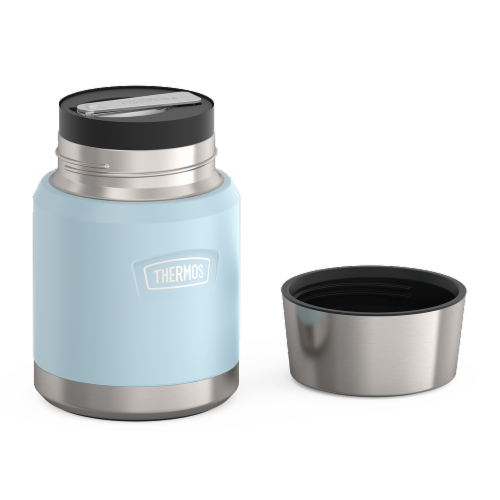 Thermos LLC Stainless Steal Food Jar with Spoon-Glacier Perspective: left