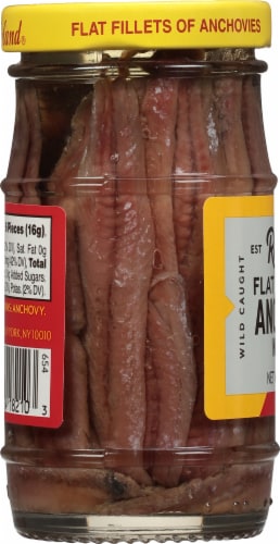 Roland Flat Fillets Anchovies in Olive Oil Perspective: left
