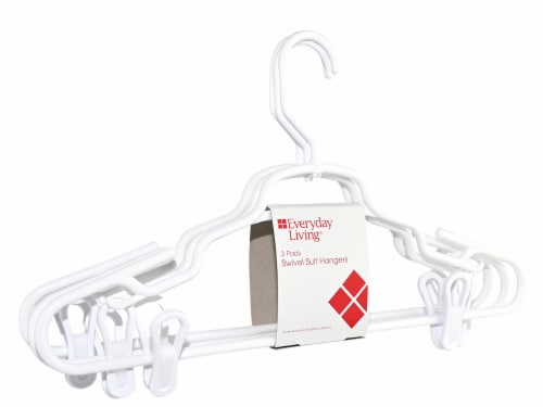 Everyday Living® Swivel Hanger with Clips - 3 Pack - White Perspective: left