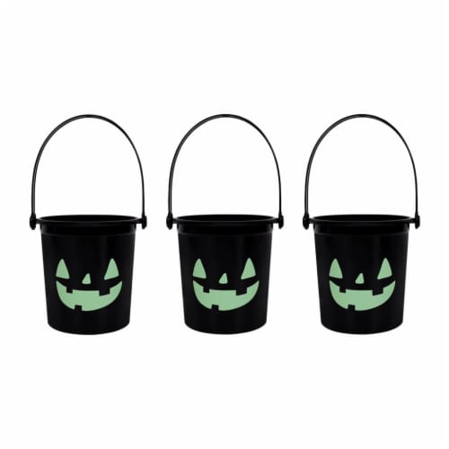 Holiday Home Trick or Treat Mini Buckets - Black Perspective: left