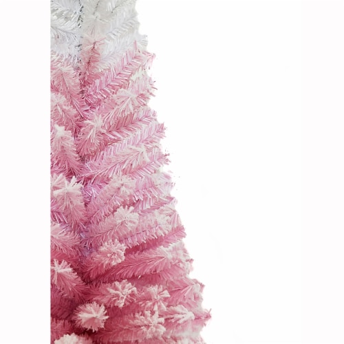 Holiday Home Pink Gradient Christmas Tree Perspective: left