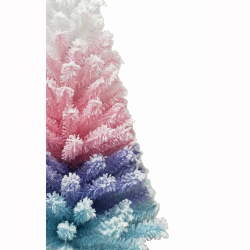Holiday Home Ombre Gradient Christmas Tree Perspective: left