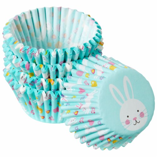 Holiday Home Mini Bunny Face Baking Cups Perspective: left
