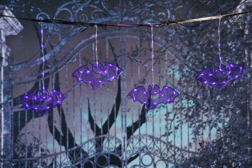 Holiday Home® LED Halloween Bat Metal Lights Perspective: left