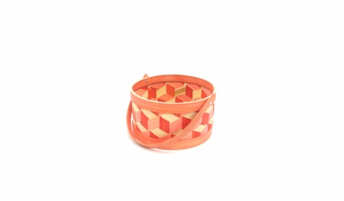 Holiday Home Square Weave Easter Basket - Orange Perspective: left