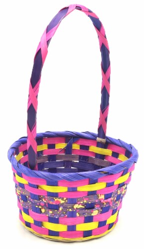 Holiday Home Confetti Band Basket - Purple Perspective: left