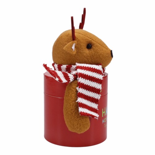 Holiday Home Plush Reindeer Gift Box Perspective: left