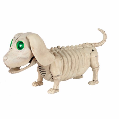 Holiday Home Animated Mini Dog Skeleton Perspective: left