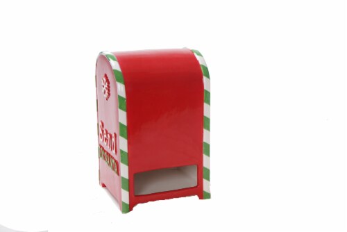 Holiday Home Santa's Mailbox Decor Perspective: left